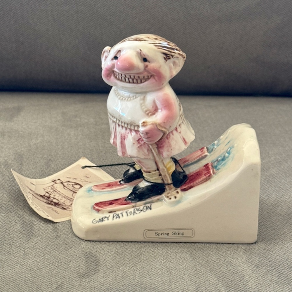 Gary Patterson Skier Figurine Spring Skiing 1978 Dave Grossman Designs Japan